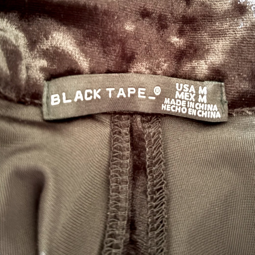 Black Velvet Black Tape Wrap Skort Size Medium - Picture 3 of 4